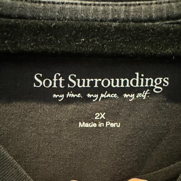 Soft Surroundings 2X Black Crew Neck | Super Soft! - Picture 3 of 5